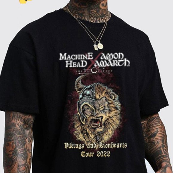 Gildan Other - Machine Head Amon Amarth Viking And Lionhearts Tour 2022 Unisex T-Shirt